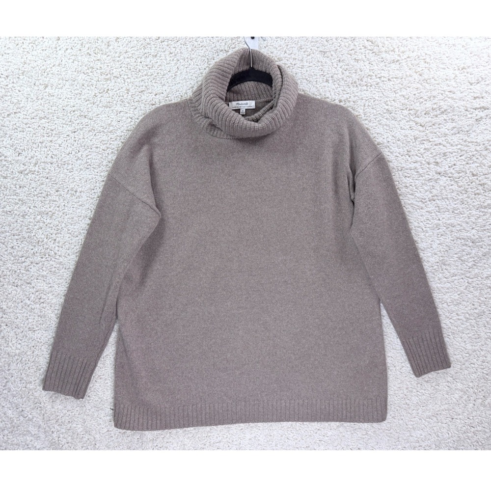 Madewell Turtleneck Sweater Womens XS Taupe Brown Excellent Cashmere Wool